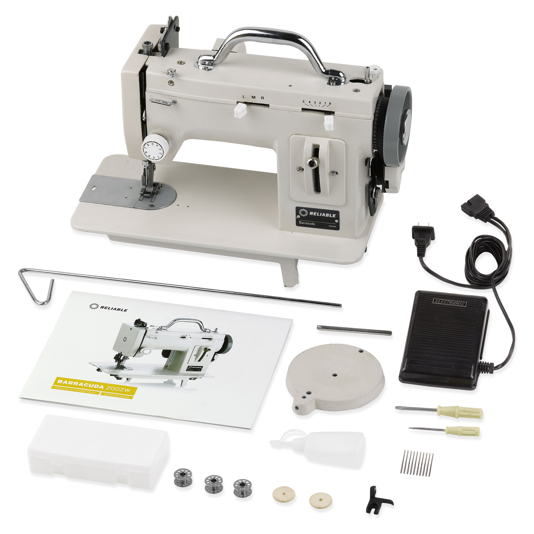 Reliable Barracuda 200ZW Zig Zag Portable Sewing Machine Sewing Gold